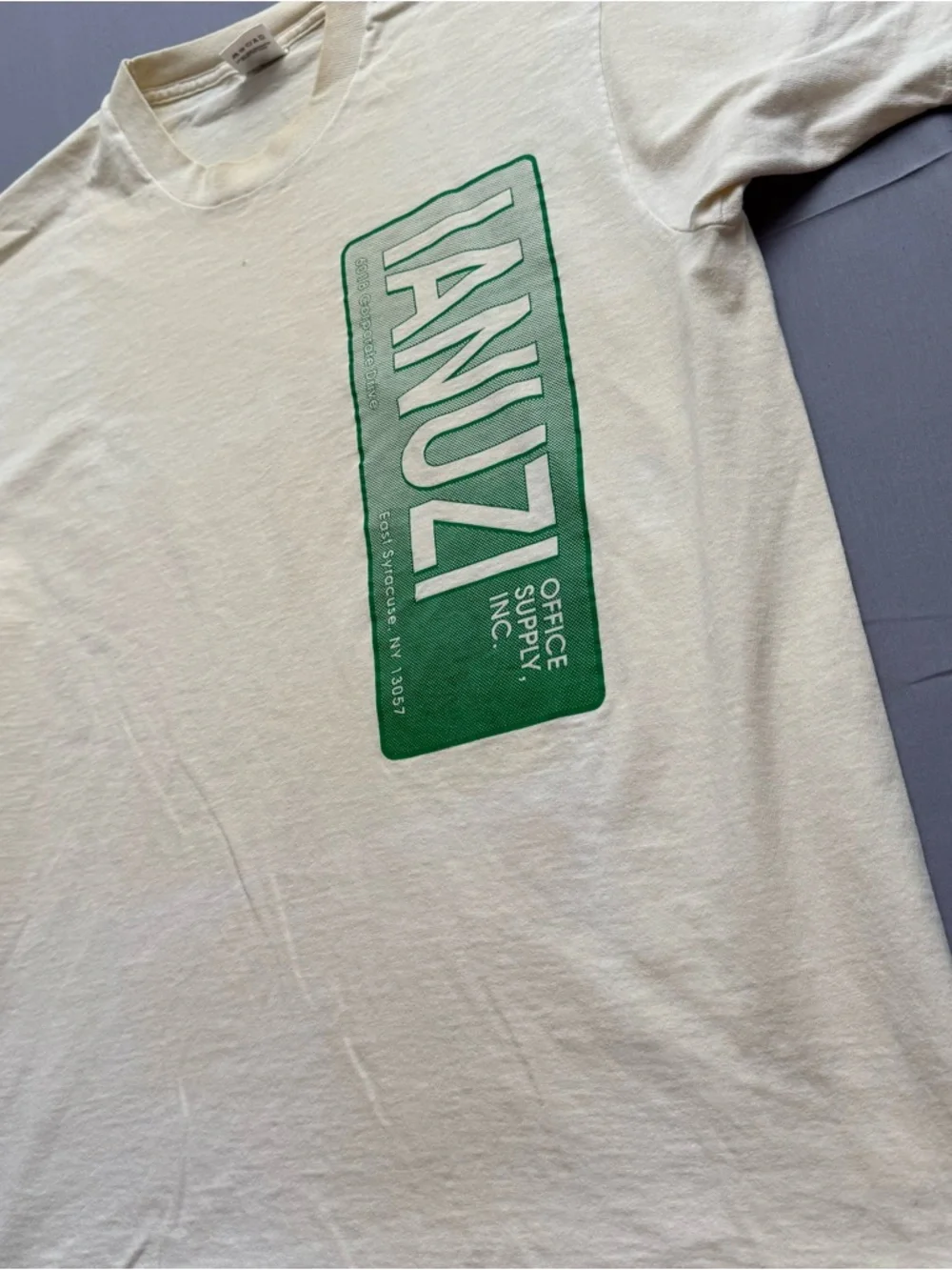 Vintage‎ Fruit of the Loom Ianuzzi Office Supply Graphic White Men's T-Shirt L